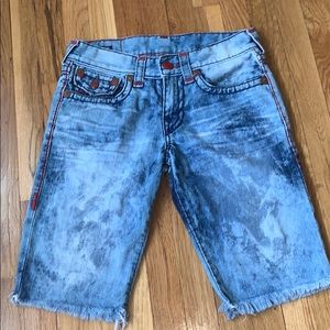 True Religion 5 stitch jean shorts